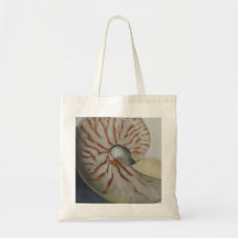 Arte da sacola do escudo do mar do nautilus por Jo Bolsas De Lona