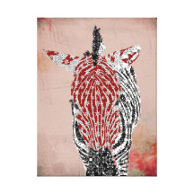 Arte das canvas da zebra impressão de canvas envolvidas