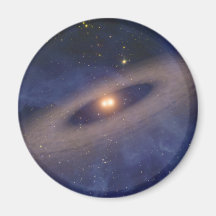 Arte do espaço do sistema solar de estrela binária imã de geladeira