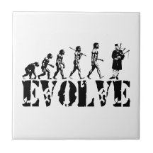 Arte musical da evolução do tocador de gaita-de-fo azulejo de cerâmica 