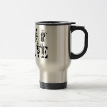 Arte musical da evolução do tocador de gaita-de-fo caneca
