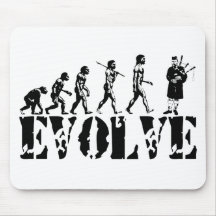 Arte musical da evolução do tocador de gaita-de-fo mousepad