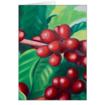 Arte Notecard do café de Kona Cartões