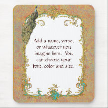 Arte ornamentado Mousepad do pavão n Paisley