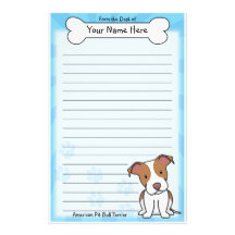 Artigos de papelaria americanos de Terrier de pitb