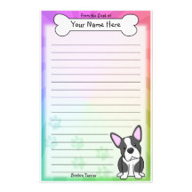 Artigos de papelaria de Kawaii Boston Terrier