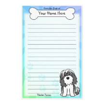 Artigos de papelaria de Kawaii Terrier tibetano