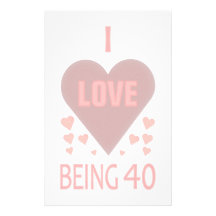 Artigos de papelaria do aniversário de 40 anos