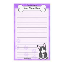 Artigos de papelaria preto e branco de Kawaii bull