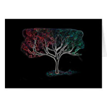 Árvore de incandescência cartoes