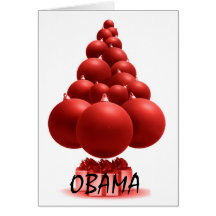 Árvore de Natal de OBAMA Cartões