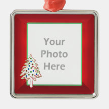 Árvore de Natal no vermelho (quadro da foto) Ornamentos Para Arvore De Natal