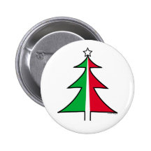 Árvore de Natal verde vermelha Botons