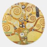 Árvore de vida por Klimt Adesivo Em Formato Redondo