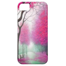 árvores cor-de-rosa iPhone 5 capa