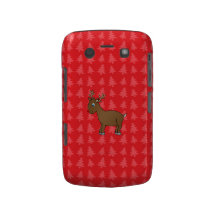 Árvores de Natal vermelhas da rena bonito Capa Blackberry Case-Mate