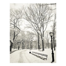 Árvores do inverno cobertas na neve papeis de carta personalizados