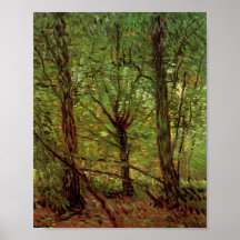 Árvores e Undergrowth de Van Gogh Posteres