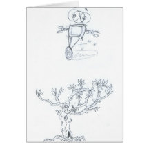 arvoreto e cefetinho robozinho arbóreo na arvre cartoes