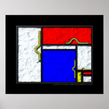 As lagartas de Mondrian Posteres