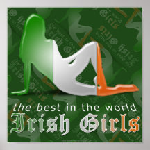 As meninas irlandesas são a melhor bandeira impressão