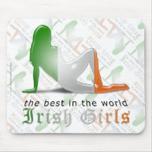 As meninas irlandesas são a melhor bandeira mouse pads
