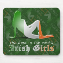 As meninas irlandesas são a melhor bandeira mousepads