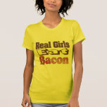 As meninas reais comem o bacon tshirts