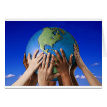 As questões meio-ambientais salvar o mundo cartões