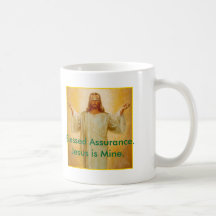 Assurance.Jesus abençoado é mina Canecas