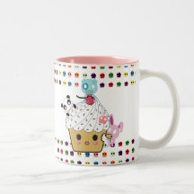 Ataque do cupcake! Crânios do açúcar Caneca