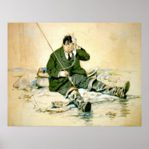Aterrando o um 1916 grande poster