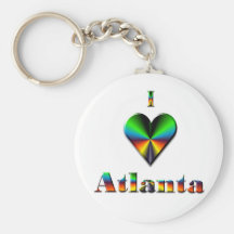 Atlanta -- Azul & alaranjado verdes Chaveiros