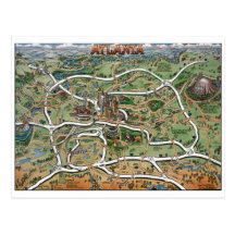Atlanta do centro Geórgia Cartão Postal