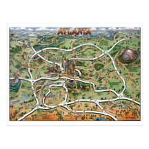 Atlanta do centro Geórgia Cartão Postal