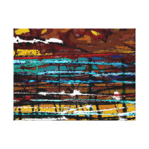 Atrás das linhas - impressão abstrato das canvas