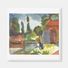 August Macke - pata de Islândia com árabe de assen Imã