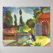 August Macke - pata de Islândia com árabe de assen Poster