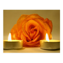 aumentaram duas velas de imagem floral amarelo ala cartées postais