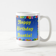 Auntie do feliz aniversario da caneca