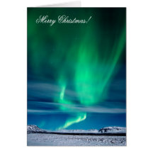Aurora Borealis - Feliz Natal Cartões