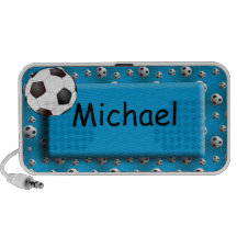 Auto-falante azul personalizado do Doodle da bola  Caixinhas De Som De Viagem