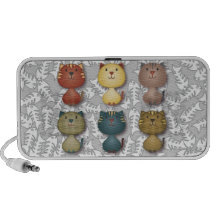 Auto-falante cinzento do Doodle de Kats do gatinho Caixinha De Som Para Mp3