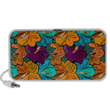 Auto-falante do Doodle do hibiscus Caixinhas De Som Para iPhone