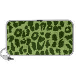 Auto-falante do Doodle - impressão verde do leopar Caixinha De Som Para Mini