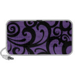 Auto-falante do Doodle - roxo & redemoinhos & list Caixinha De Som Para Laptop