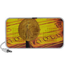 Auto-falante do ouro caixinha de som para notebook