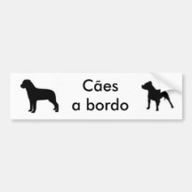 autocolante cães a bordo-Rott e Pit Adesivo