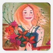 Autocolante `` Flowers4You´´ Adesivos Quadrados