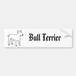 Autocolante no vidro traseiro de bull terrier adesivos